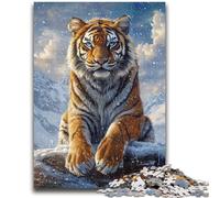 1000 Piece Jigsaw Puzzles for Adults Gifts Snow Tiger Teenager Jigsaw,Artistic Wall Decor & Birthday Gift Idea for Friends, Home Office (38x26cm)