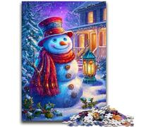 1000 Piece Jigsaw Puzzles for Adults Gifts Snowman Adult Puzzles,learning Educational Is Ideal As A Gift for The Whole Family (38x26cm)