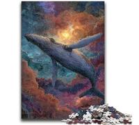1000 Piece Jigsaw Puzzles for Adults Gifts Space Whale for Age 14 Years And over Decompressing Intellectual Educational Toy Great Gift 38x26cm