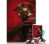 1000 Piece Jigsaw Puzzles for Adults Gifts Spartan Warrior Painting,for Educational Game Challenge Toy Artists Collection,Fine Art 38x26cm