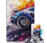 1000 Piece Jigsaw Puzzles for Adults Gifts Sports Car Oil Painting,Help The Brain Exercise Addictive Toys to Cultivate Patience Artists Collection,Fine Art 75x50cm
