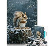 1000 Piece Jigsaw Puzzles for Adults Gifts Squirrels in Winter,Educational Games Home Decoration for Is Ideal As A Gift for The Whole Family (38x26cm)