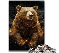 1000 Piece Jigsaw Puzzles for Adults Gifts Starry Sky Bear Teenager Puzzles,Family Entertainment Toys with Matching Poster And Trivia Sheet (26x38cm)