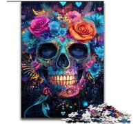 1000 Piece Jigsaw Puzzles for Adults Gifts Sugar Skull, Toys Educational Games Stress Relieving Unique Home Decor And Gifts (Size 26x38cm)
