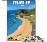 1000 Piece Jigsaw Puzzles for Adults Gifts Tenerife Spain Travel Art, Learning Educational for Is Ideal As A Gift for The Whole Family 26x38cm