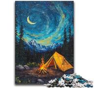 1000 Piece Jigsaw Puzzles for Adults Gifts Tent Under The Night Sky 1000 Pieces for Adults,Perfect for Game Nights, Colorful Toy for Home Gift (50x75cm)