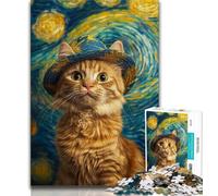 1000 Piece Jigsaw Puzzles for Adults Gifts The Cat in The Hat Teenager Puzzles,Artistic Wall Decor & Birthday Gift Idea for Friends, Home Office (size 38x26cm)