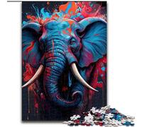 1000 Piece Jigsaw Puzzles for Adults Gifts The Graceful Elephant, Suitable for People Aged 14 And Above Educational Games Secret Santa Gifts (Size 26x38cm)