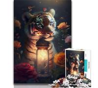 1000 Piece Jigsaw Puzzles for Adults Gifts The Magical Tiger Cub Adult Puzzles,Staycation Kill Time with Fully Interlocking Randomly Shaped Pieces 75x50cm