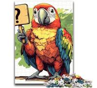 1000 Piece Jigsaw Puzzles for Adults Gifts The Parrot Asking Questions Stress Reliever Staycation Kill Time Wishlist with Santa Claus 50x75cm