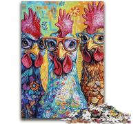 1000 Piece Jigsaw Puzzles for Adults Gifts Three Chickens Adult Jigsaw,Fun Present & Activity for Home,Toy for Rainy Days (38x26cm)