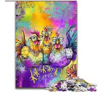 1000 Piece Jigsaw Puzzles for Adults Gifts Three Chickens Stress Reliever Difficult Challenge Every Piece Is Unique - Challenging Family Fun Game (size 26x38cm)