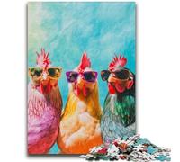 1000 Piece Jigsaw Puzzles for Adults Gifts Three Cocks 1000 Pieces for Adults,is Ideal As Gifts for The Whole Family for Age 14 (75x50cm)