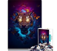 1000 Piece Jigsaw Puzzles for Adults Gifts Tiger Art 1000 Pieces for Adults,is Ideal As Gifts for The Whole Family Suitable for And 14 (size 75x50cm)