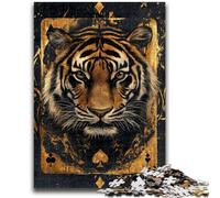 1000 Piece Jigsaw Puzzles for Adults Gifts Tiger Poker 1000 Pieces for Adults,Perfect for Game Nights, Colorful Toy for Home Gift (50x75cm)