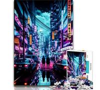 1000 Piece Jigsaw Puzzles for Adults Gifts Tokyo Japan Neon Puzzles for Adults,Educational Toy Funny Family Games Unique Home Decor (size 75x50cm)