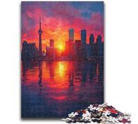1000 Piece Jigsaw Puzzles for Adults Gifts Tokyo Tower at Sunset 1000 Pieces for Adults,is Ideal As Gifts for The Whole Family for Age 14 (26x38cm)