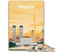 1000 Piece Jigsaw Puzzles for Adults Gifts Travel to Munich Puzzles for Teenagers,deal As Gifts for The Whole Family for Ages 14+ (50x75cm)