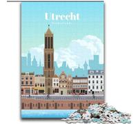 1000 Piece Jigsaw Puzzles for Adults Gifts Travel to Utrecht, for Age 14+ Suitable for Couples Fun at Home Activities, Birthday Present,Travel Gifts 75x100cm