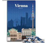 1000 Piece Jigsaw Puzzles for Adults Gifts Travel to Vienna Educational Toys Unique Home Decor And Gifts for And Age 14 Years Up (50x75cm) 1000pcs