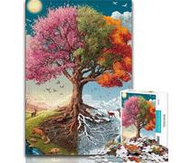 1000 Piece Jigsaw Puzzles for Adults Gifts Tree of Life,Help The Brain Exercise Addictive Toys to Cultivate Patience Artists Collection,Fine Art 38x26cm