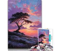 1000 Piece Jigsaw Puzzles for Adults Gifts Trees at Sunset Adult Jigsaw,Game Toys Every Piece Is Unique - Challenging Family Fun Game 26x38cm