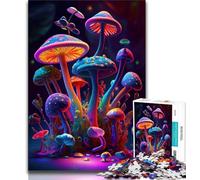 1000 Piece Jigsaw Puzzles for Adults Gifts Trippy Mushrooms 1000 Pieces for Adults,family Fun Games Is Ideal As A Gift for The Whole Family 38x26cm
