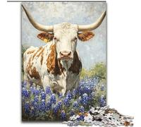 1000 Piece Jigsaw Puzzles for Adults Gifts Tulip Cow Help The Brain Exercise Addictive Toys to Cultivate Patience A Work of Art (size 50x75cm)
