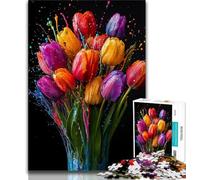 1000 Piece Jigsaw Puzzles for Adults Gifts Tulip Oil Painting Puzzles for Adults,Educational Toy Funny Family Games Unique Home Decor (size 75x50cm)