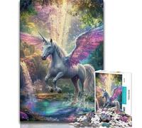 1000 Piece Jigsaw Puzzles for Adults Gifts Unicorn Angel,Learning Educational Toys Family Games Suitable for Desktop Decoration (75x50cm)