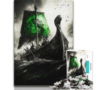 1000 Piece Jigsaw Puzzles for Adults Gifts Viking Drakkar Boat 1000 Pieces for Adults,is Ideal As Gifts for The Whole Family for Age 14 26x38cm