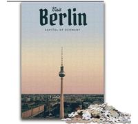 1000 Piece Jigsaw Puzzles for Adults Gifts Visit Berlin Challenging Game Toys Deal As Gifts for The Whole Family for Ages 14+ (38x52cm) 1000pcs