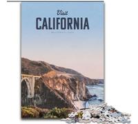 1000 Piece Jigsaw Puzzles for Adults Gifts Visit California, Learning Educational for Is Ideal As A Gift for The Whole Family 26x38cm