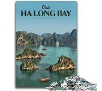 1000 Piece Jigsaw Puzzles for Adults Gifts Visit Ha Long Bay Learning Educational Toy for Is Ideal As A Gift for The Whole Family (size 38x26cm)