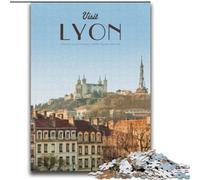 1000 Piece Jigsaw Puzzles for Adults Gifts Visit Lyon, for Age 14+ Suitable for Couples Fun at Home Activities, Birthday Present,Travel Gifts 75x100cm