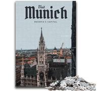 1000 Piece Jigsaw Puzzles for Adults Gifts Visit Munich Learning Educational Toy for Is Ideal As A Gift for The Whole Family (size 50x75cm)