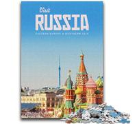 1000 Piece Jigsaw Puzzles for Adults Gifts Visit Russia Adult Puzzles,Staycation Kill Time with Fully Interlocking Randomly Shaped Pieces (50x75cm)