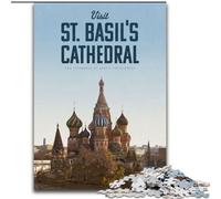 1000 Piece Jigsaw Puzzles for Adults Gifts Visit St Basils Cathedral Challenging Game Toys Deal As Gifts for The Whole Family for Ages 14+ (26x38cm) 1000pcs