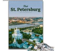 1000 Piece Jigsaw Puzzles for Adults Gifts Visit St Petersburg, Learning Educational for Is Ideal As A Gift for The Whole Family 26x38cm
