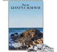 1000 Piece Jigsaw Puzzles for Adults Gifts Visit The Giants Causeway, for Age 14+ Suitable for Couples Fun at Home Activities, Birthday Present,Travel Gifts 50x75cm