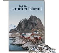 1000 Piece Jigsaw Puzzles for Adults Gifts Visit The Lofoten Islands Challenging Game Toys Deal As Gifts for The Whole Family for Ages 14+ (26x38cm) 1000pcs