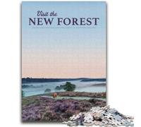 1000 Piece Jigsaw Puzzles for Adults Gifts Visit The New Forest Teenager Puzzles,Family Entertainment Toys with Matching Poster And Trivia Sheet (26x38cm)