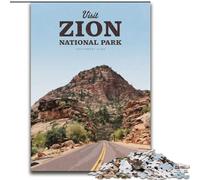 1000 Piece Jigsaw Puzzles for Adults Gifts Visit Zion National Park, for Age 14+ Suitable for Couples Fun at Home Activities, Birthday Present,Travel Gifts 26x38cm