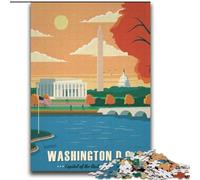 1000 Piece Jigsaw Puzzles for Adults Gifts Washington Challenging Game Toys Deal As Gifts for The Whole Family for Ages 14+ (38x52cm) 1000pcs