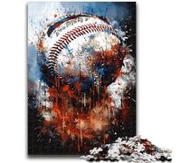 1000 Piece Jigsaw Puzzles for Adults Gifts Watercolor Baseball Adult Jigsaw,Fun Present & Activity for Home,Toy for Rainy Days (75x50cm)