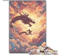 1000 Piece Jigsaw Puzzles for Adults Gifts Watercolor Cartoon Dragon, Educational Toys for Is Ideal As A Gift for The Whole Family for And 14 Years Old (Size 50x75cm)