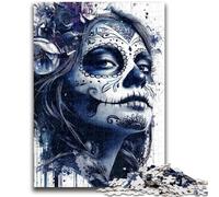 1000 Piece Jigsaw Puzzles for Adults Gifts Watercolor Mexican Skull Adult Jigsaw,Challenging Game Gifts for Is Ideal As A Gift for The Whole Family (75x50cm)