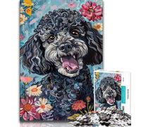 1000 Piece Jigsaw Puzzles for Adults Gifts Watercolor Poodle Puzzles for Teenagers,Educational Family Game Suitable for Desktop Decoration (size 75x50cm)