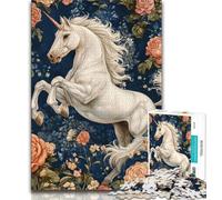 1000 Piece Jigsaw Puzzles for Adults Gifts White Unicorn,Learning Educational Toys Family Games Suitable for Desktop Decoration (38x26cm)