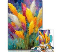 1000 Piece Jigsaw Puzzles for Adults Gifts Wild Grass Oil Painting Teenager Jigsaw,Artistic Wall Decor & Birthday Gift Idea for Friends, Home Office 26x38cm